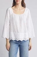 caslon(r) Cotton Eyelet Top at Nordstrom,