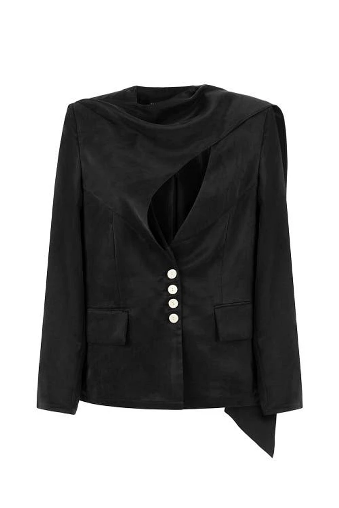 Nocturne Shoulder Pad Low Cut Jacket in Black at Nordstrom