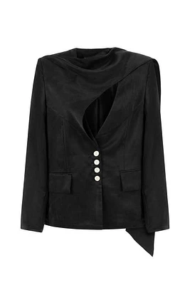 Nocturne Shoulder Pad Low Cut Jacket in Black at Nordstrom