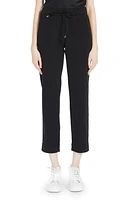 Max Mara Leisure Terreno Drawstring Stretch Cotton Ankle Pants in Black at Nordstrom, Size 12