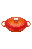 Le Creuset Signature 2.25-Quart Enameled Cast Iron Braiser in Flame at Nordstrom