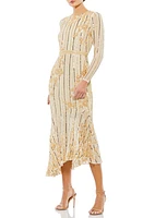 Mac Duggal Embellished Long Sleeve Asymmetric Dress at Nordstrom,