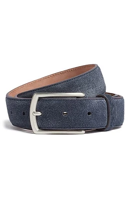 ZEGNA Suede Belt in Quartz Blue at Nordstrom, Size 110