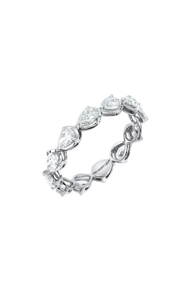 Bony Levy Aviva Pear Diamond Eternity Ring 18K White Gold at Nordstrom,