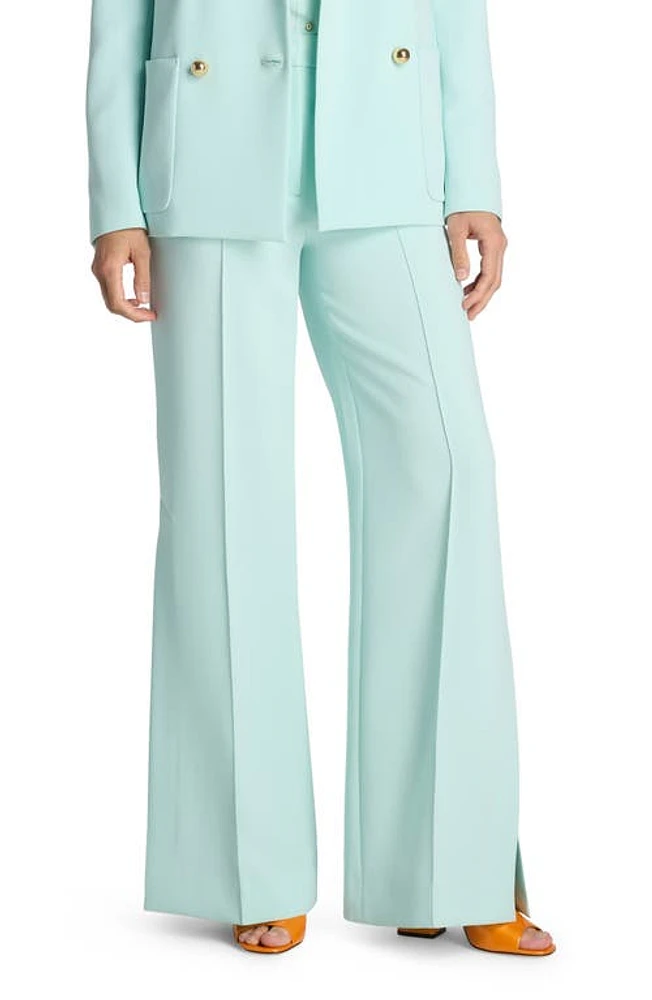 St. John Collection Stretch Cady Wide Leg Pants Mint at Nordstrom,