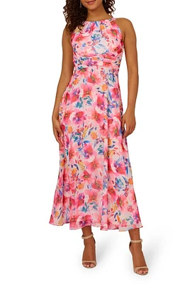 Adrianna Papell Floral Chiffon Dress Ivory Multi at Nordstrom,