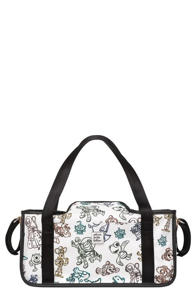 Petunia Pickle Bottom x Disney Pixar Wander Water Resistant Stroller Caddy in White at Nordstrom