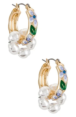 Petit Moments Barque Imitation Pearl Earrings in Blue at Nordstrom