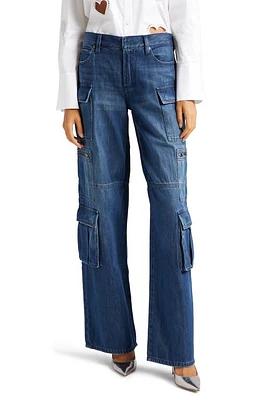 Alice + Olivia Cay Baggy Cargo Jeans Love Train at Nordstrom,