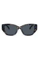 Tory Burch 53mm Polarized Rectangular Sunglasses in Dark Grey at Nordstrom