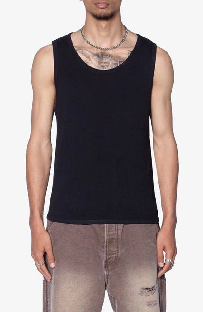 mnml Waffle Knit Tank Black at Nordstrom,