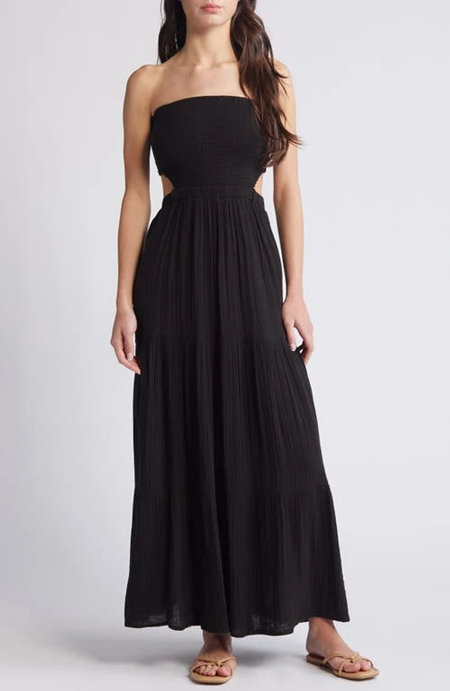 Rip Curl Premium Surf Strapless Cutout Maxi Dress at Nordstrom,