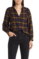 Rails Lauren Plaid Button-Up Shirt Navy Hazelnut Pink at Nordstrom,