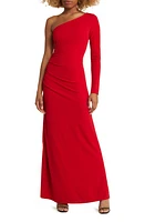 Lulus One to Cherish One-Shoulder A-Line Gown Red at Nordstrom,