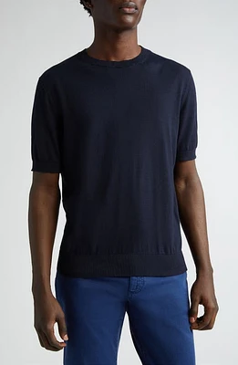 ZEGNA Premium Cotton T-Shirt Navy at Nordstrom, Us