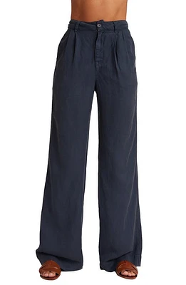 Bella Dahl Greta Pleated High Waist Wide Leg Pants Coastal Navy at Nordstrom,