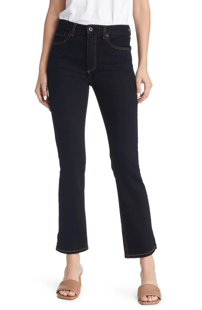 ASKK NY Slit Hem Ankle Straight Leg Jeans Black Resin at Nordstrom,