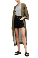 AllSaints Misha Open Stitch Longline Cardigan at Nordstrom,