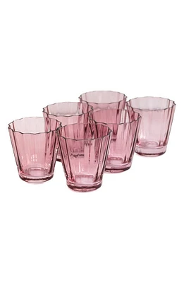 Estelle Colored Glass Sunday Set of 6 Lowball Glasses in Rose at Nordstrom