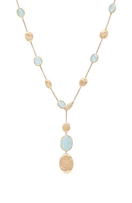 Marco Bicego Siviglia Aquamarine & Pavé Diamond Y-Necklace in Gold at Nordstrom