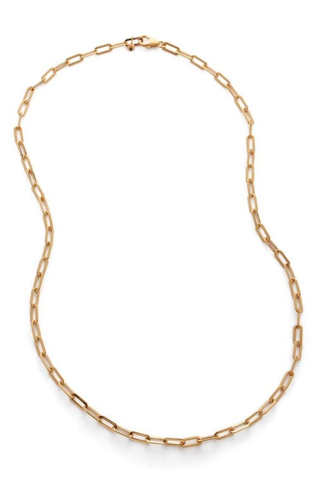 Monica Vinader Deco Paper Clip Chain Necklace in Yellow Gold at Nordstrom