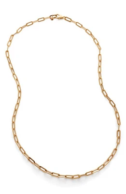 Monica Vinader Deco Paper Clip Chain Necklace in Yellow Gold at Nordstrom