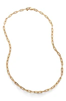 Monica Vinader Deco Paper Clip Chain Necklace in Yellow Gold at Nordstrom