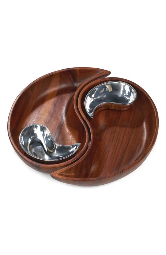 Nambé Yin Yang Chip & Dip Set in Brown at Nordstrom