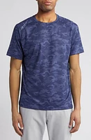 Peter Millar Aurora Camo Print Performance T-Shirt Navy at Nordstrom,