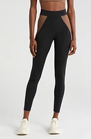 Daughter Lessons Heartbreaker Colorblock Stretch Nylon Leggings Black at Nordstrom,