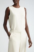 Lafayette 148 New York Adela Sleeveless Stretch Silk Blouse at Nordstrom,