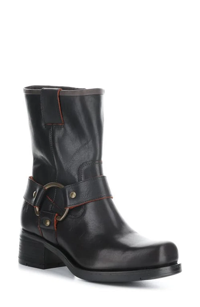 Fly London Reva Moto Bootie Black/Red at Nordstrom,