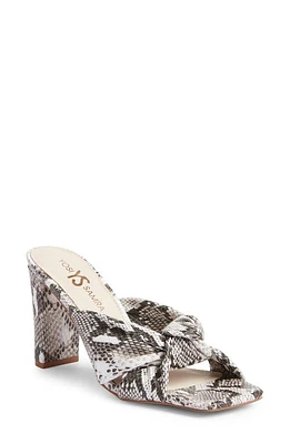 Yosi Samra Hazel Knotted Slide Sandal Natural Snake at Nordstrom,