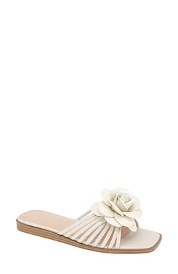 bcbg Masha Flower Appliqué Sandal Stone at Nordstrom,