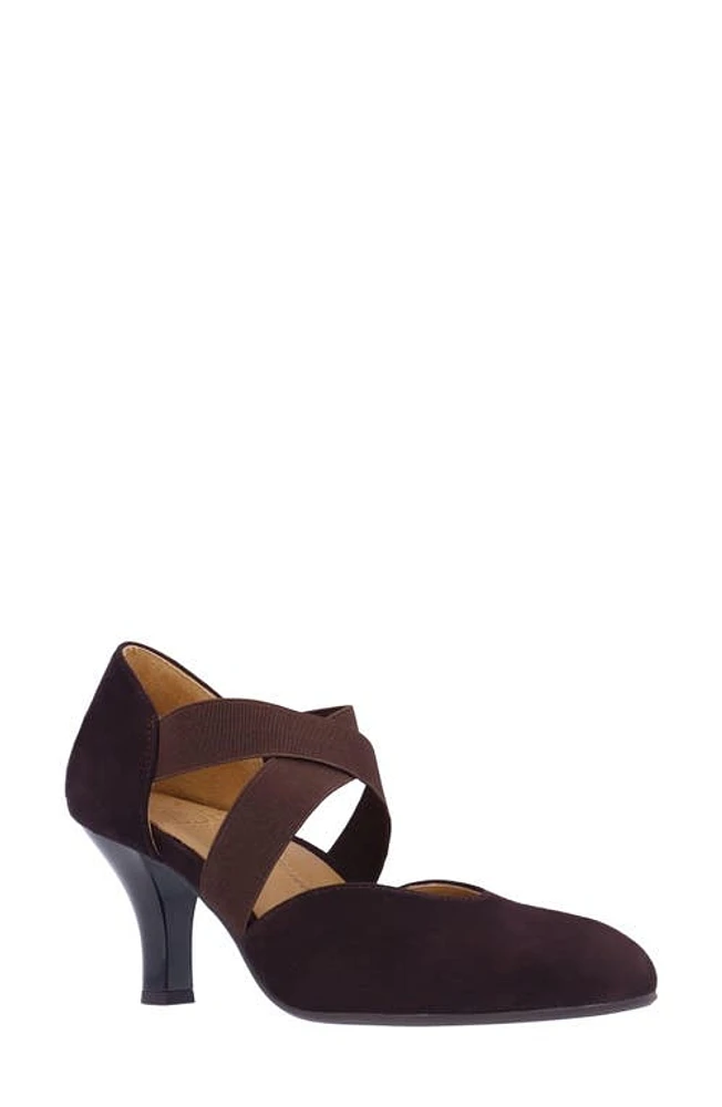 L'Amour des Pieds Bishar Crisscross Pump Chocolate at Nordstrom,