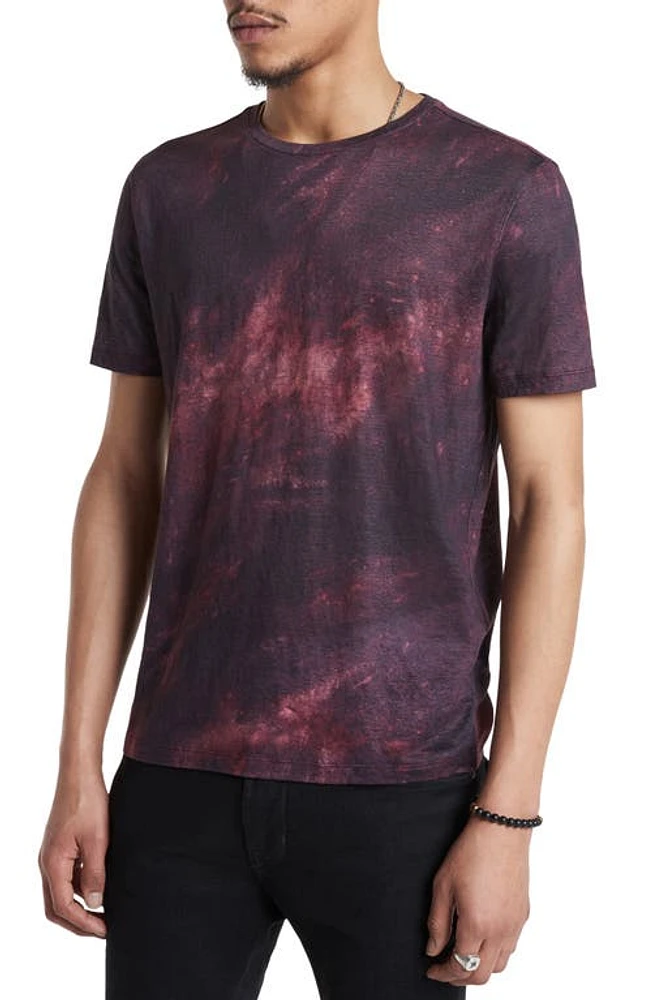 John Varvatos Brooklyn Regular Fit Tie Dye Linen T-Shirt at Nordstrom,