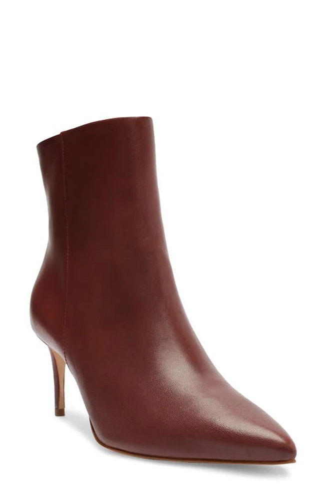 Schutz Mikki Mid Pointed Toe Bootie Red Brown at Nordstrom,