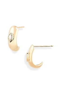 Dana Rebecca Designs Alexa Jordyn Marquise Diamond Hoop Earrings in Yellow Gold/Diamond at Nordstrom