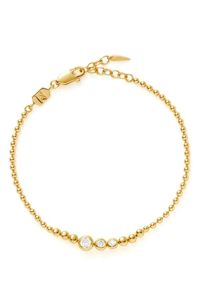 Missoma Cubic Zirconia Ball Chain Bracelet in Gold at Nordstrom