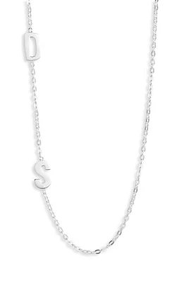 Argento Vivo Sterling Silver Argento Vivo Personalized Two Initial Necklace at Nordstrom