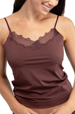 Uwila Warrior Happy Seamless Lace Trim Camisole Toffee at Nordstrom