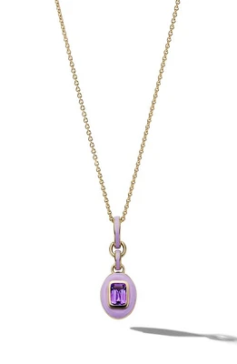 Cast The Stone Charm Necklace in Amethyst at Nordstrom, Size 18