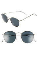 Brightside Charlie 50mm Round Sunglasses in Silver/Grey at Nordstrom