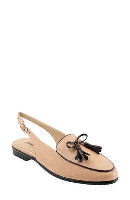 Trotters Lillie Slingback Loafer Beige/Dark Brown at Nordstrom,