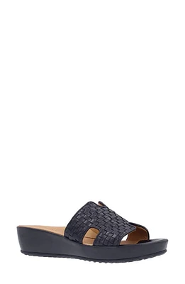 L'Amour des Pieds Cusaro Platform Wedge Slide Sandal Black at Nordstrom,