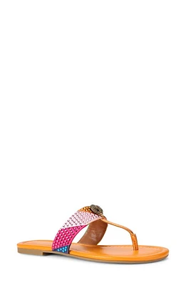 Kurt Geiger London Kensington T-Strap Sandal Orange Multi at Nordstrom,