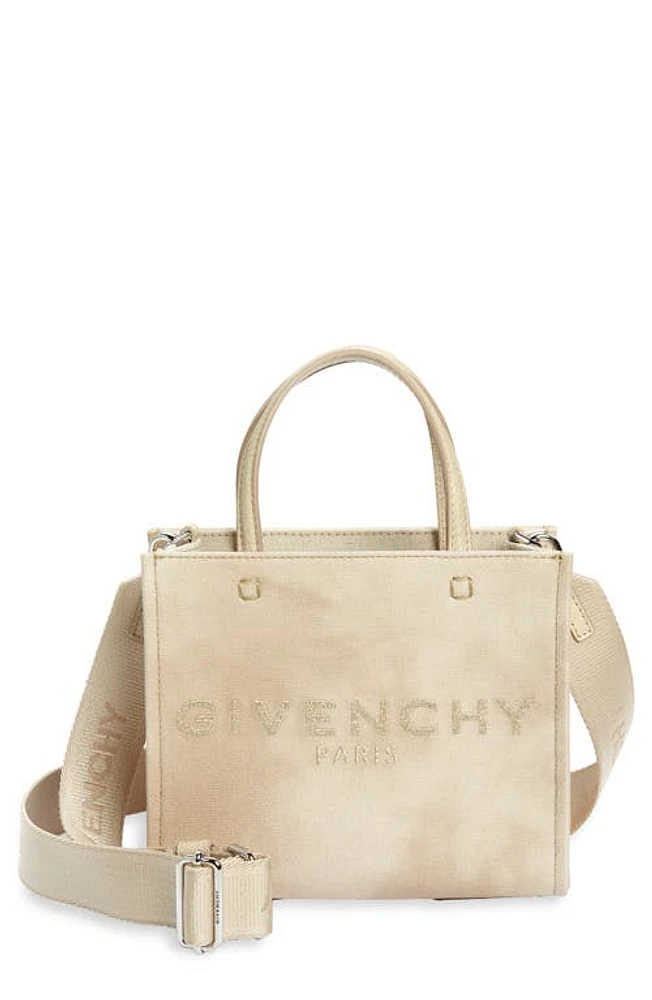 Givenchy Mini G-Tote Canvas Tote in Dusty Gold at Nordstrom