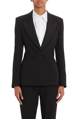 Valentino Fitted Virgin Wool Jacket Nero at Nordstrom, Us