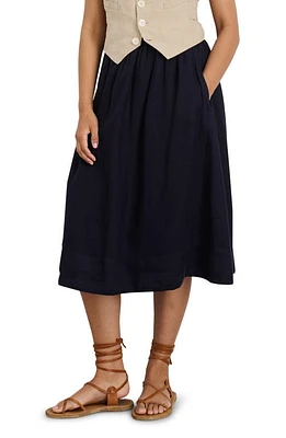 Alex Mill Linen A-Line Skirt Dark Navy at Nordstrom,