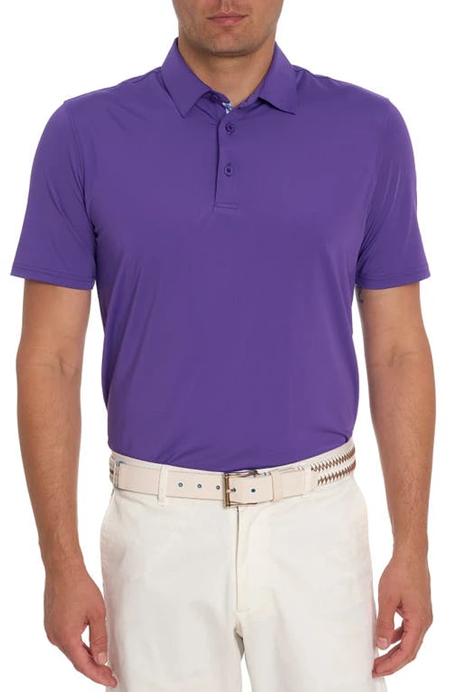 Robert Graham Axelsen Solid Short Sleeve Performance Golf Polo at Nordstrom,